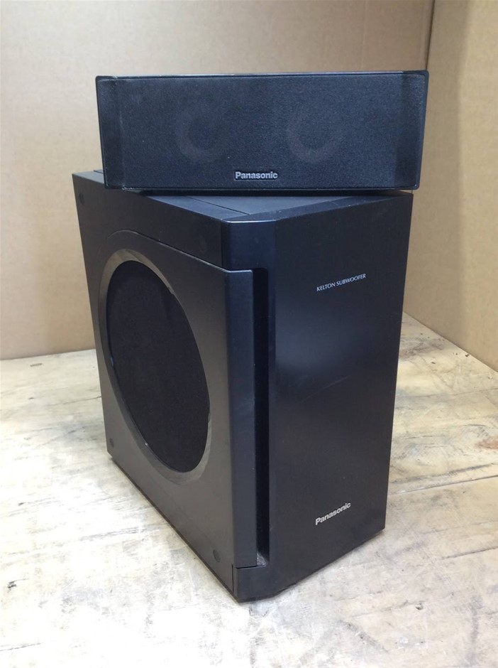 Panasonic SB-HC56 Speaker System and SB-HW860 Subwoofer (Lot of 2)
