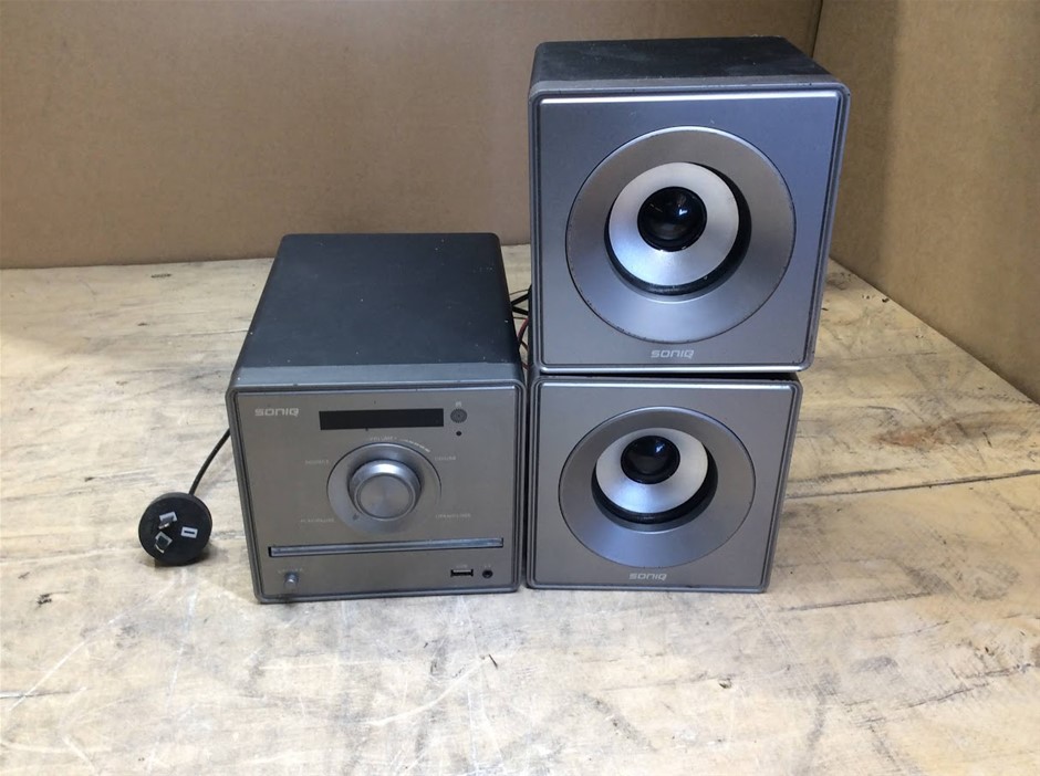 Soniq Mix Model Bluetooth CD Microsystem With Speakers (Lot of 3)