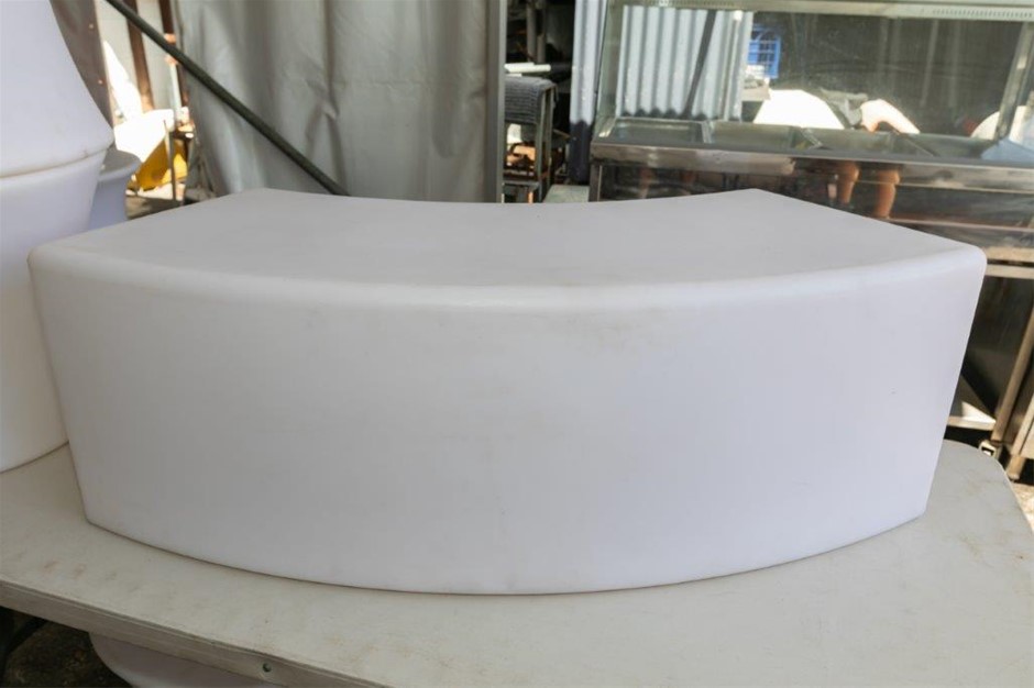 LED Glow 2 Seater Curve Bench