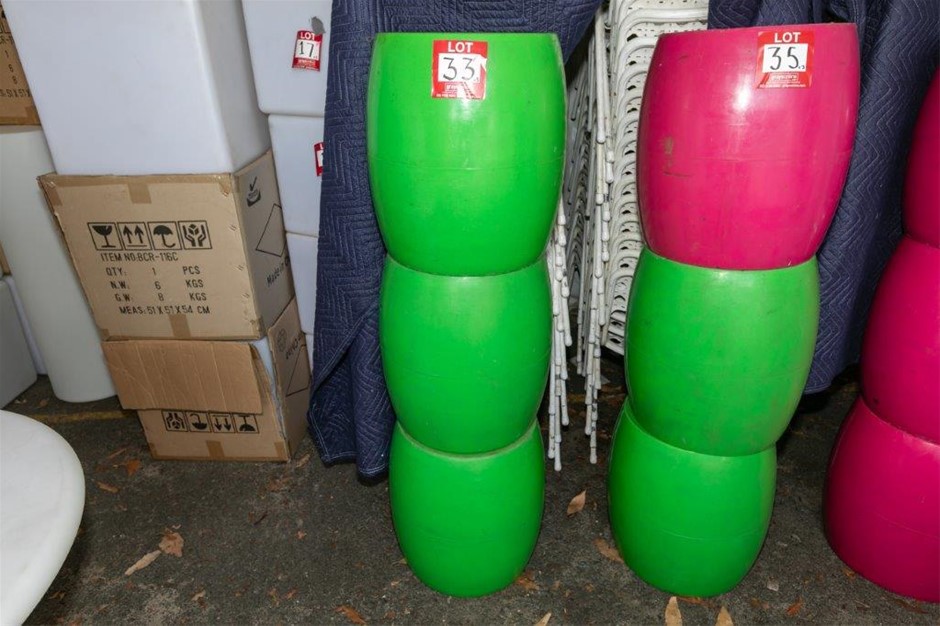 Green Poly Barrel Seats