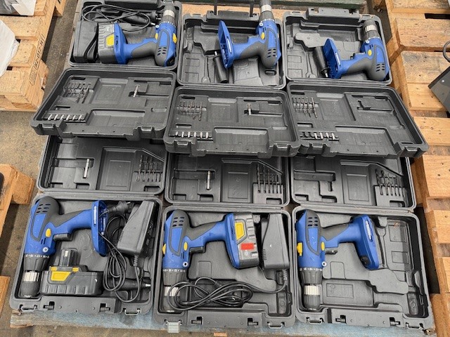 24V Cordless Drill Kit, 2-Speed Gearbox, x 6 units