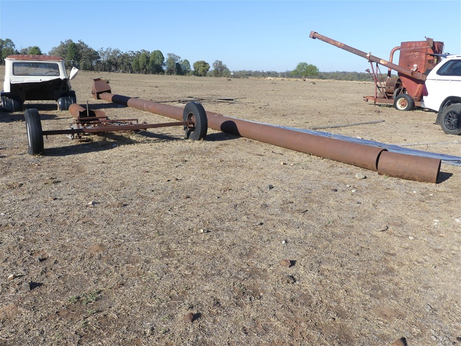 Grain Augar Casing And Trailer Frame