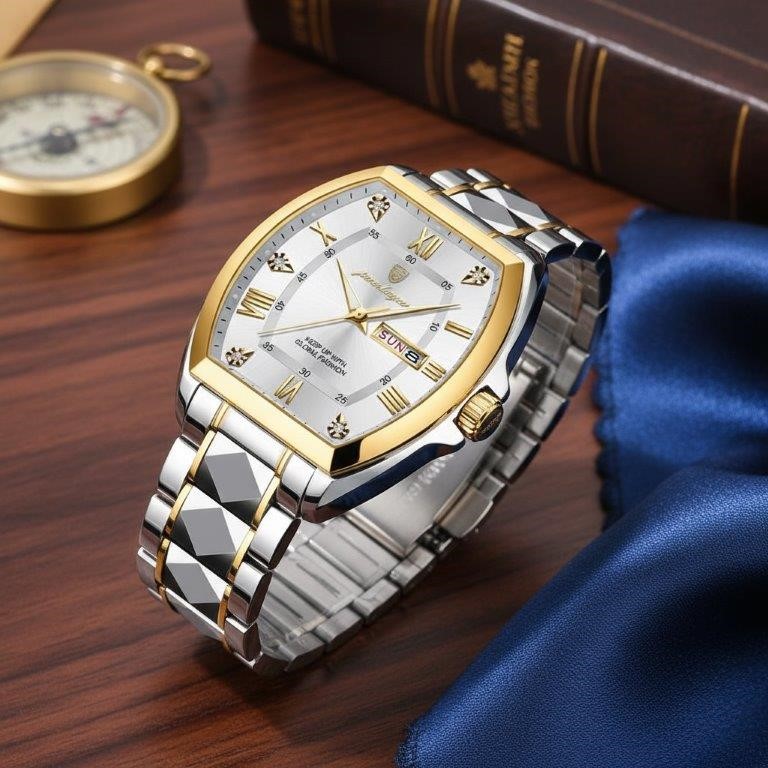 High Quality Simulated Diamond Men's Quartz Watch