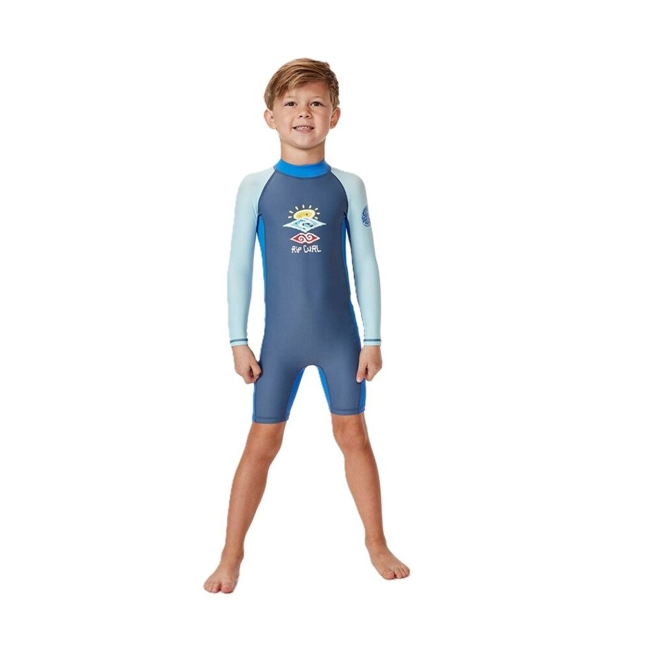 RIP CURL Boy's Cosmic UPF Long Sleeve Wetsui, Size 3-4, Blue. RRP: $75.99.