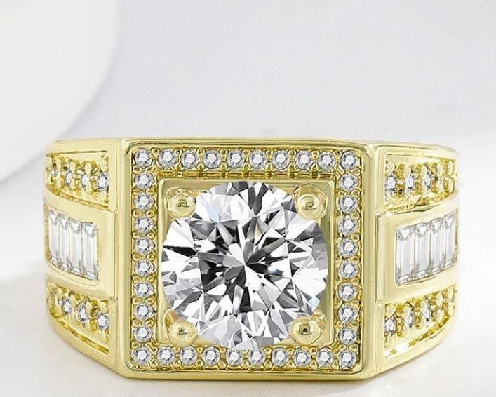 3.0ct white stones 925 Sterling Silver Ring (s925)-Adjustable