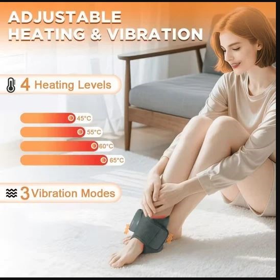Ankle Heating Massager with Vibration & Heat Therapy
