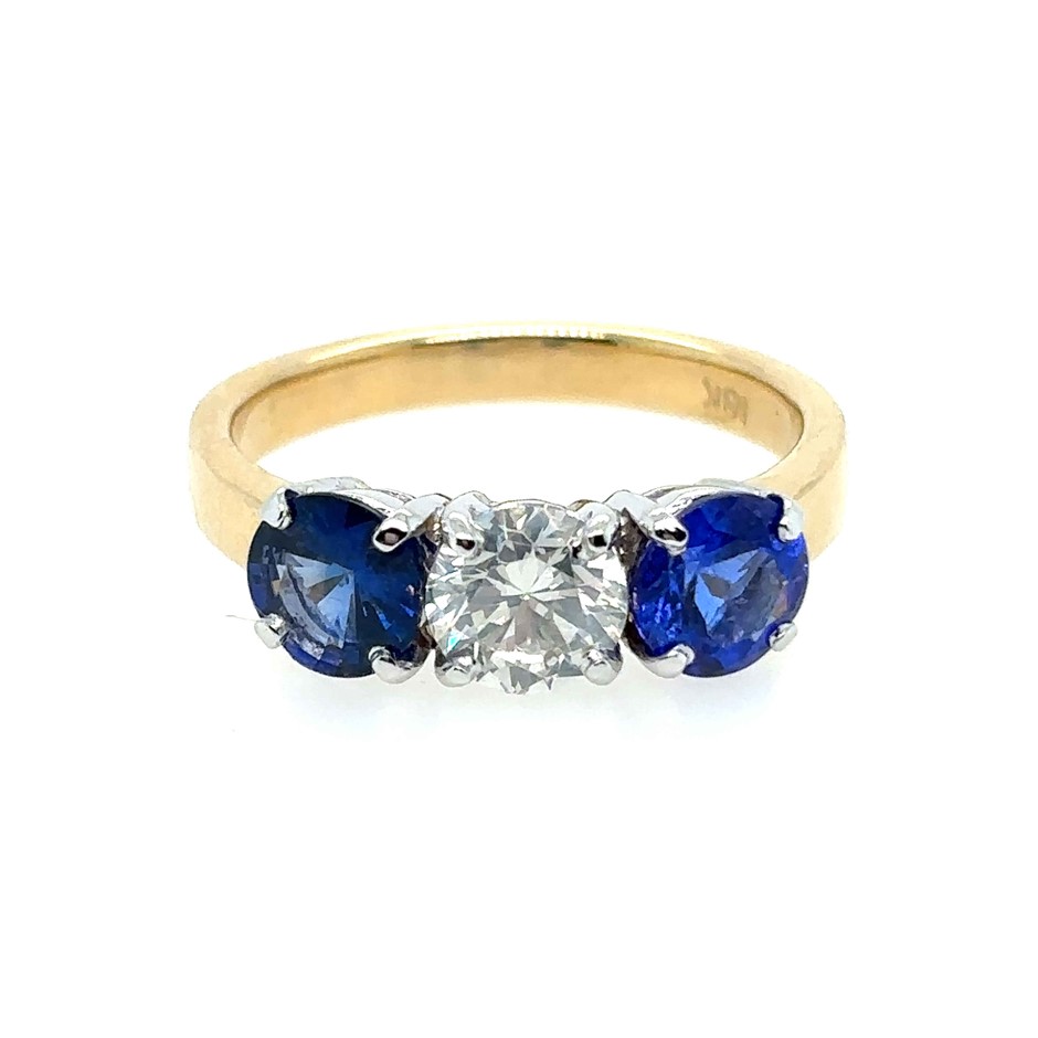 0.95ct a round Stone Dia. F-G/VS & 0.92ct a round cut Tanzanite & 0.78ct