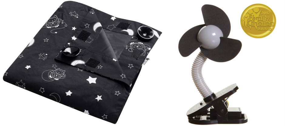 BUNDLE: Dreambaby Stroller Fan (Soft Fins), Black X TOMMEE TIPPEE Sleeptime