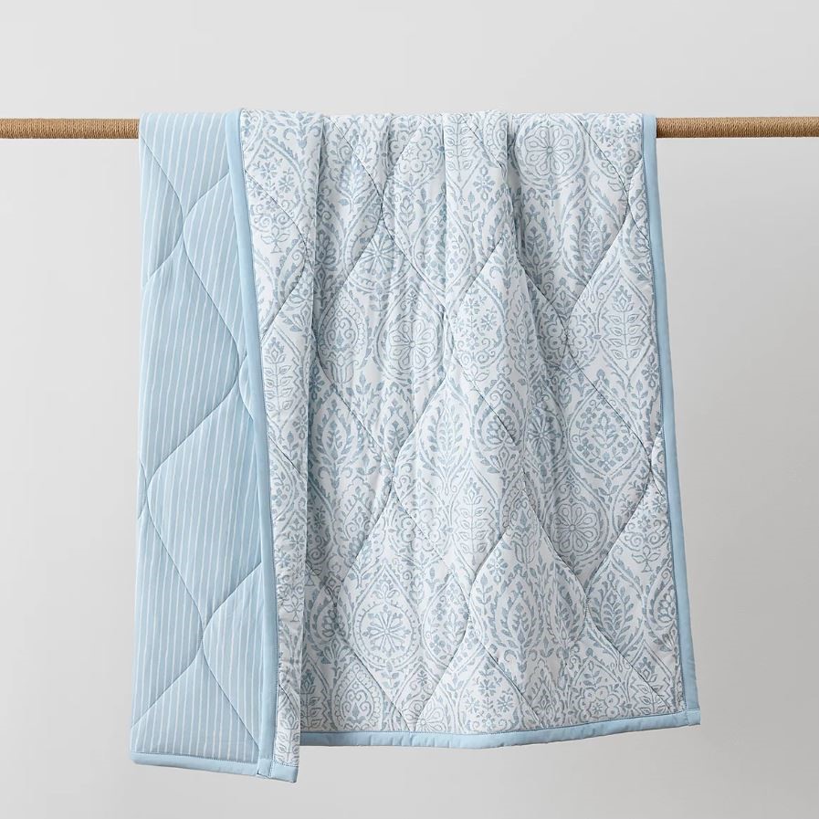 CASUAL LIVING Reversible Cooling Throw, Vanessa Blue. NB: Not in original p