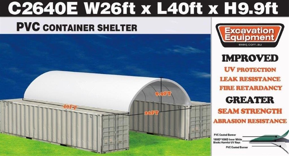 Heavy duty 40ft Container Shelter with End Wall(Unused)