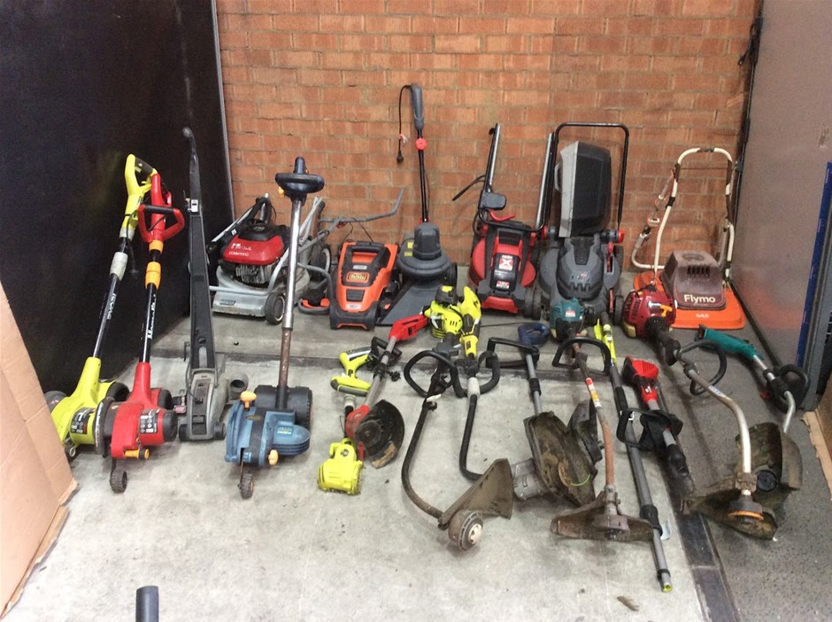 Mixed Brand Lawn Mowers, Line Trimmers And Garden Power Tools