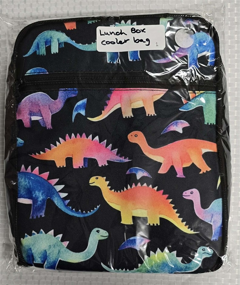Dinosaur Cooler Lunch Bag Black