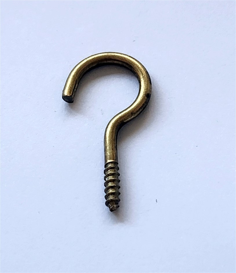 Brass Cup Hooks Screw Hat Peg Hanger Garage 100 Pieces