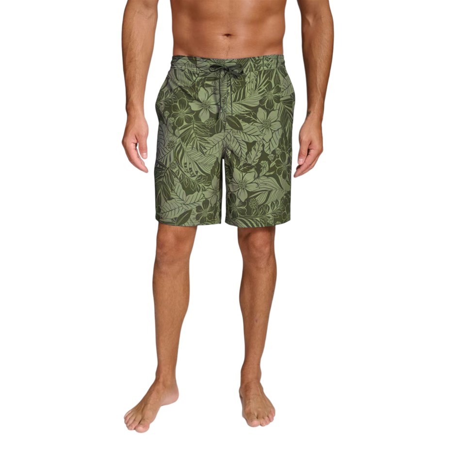 SIGNATURE Men's Swim Short, Size M, Olive Green. Buyers Note - Discount Fr