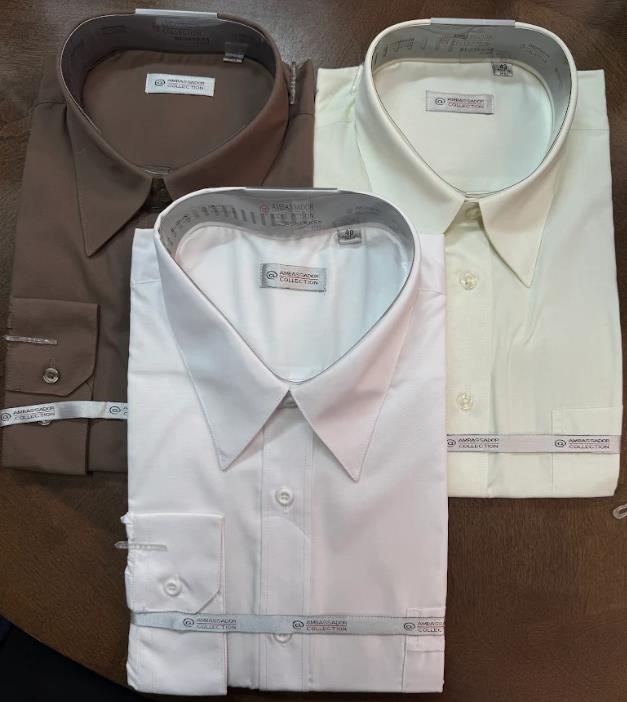 3 x Assorted Ambassador Collection Business Shirt. White 48 /Off White 43 /