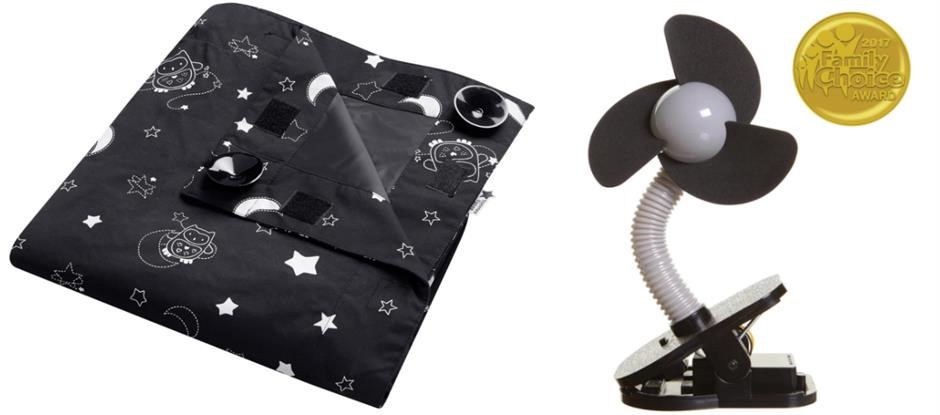 BUNDLE: Dreambaby Stroller Fan (Soft Fins), Black X TOMMEE TIPPEE Sleeptime