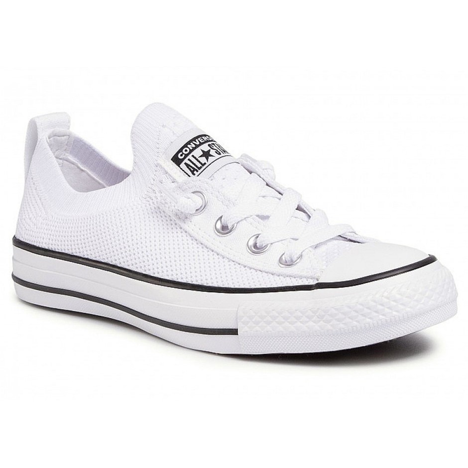 CONVERSE Women's CTAS Shoreline Knit Slip Shoes, Size US7 / EU37.5, White/B