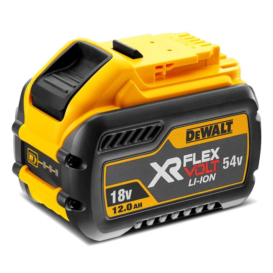 3 x DeWALT 18V-54V 12.0Ah XR Li-ion Cordless FlexVolt Batteries. NB: Not Wo