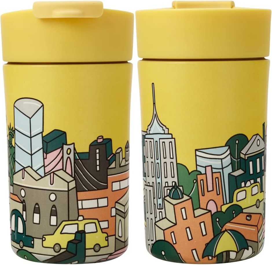 MAXWELL & WILLIAMS Megan McKean Cities Double Wall Insulated Cup 350ml, New