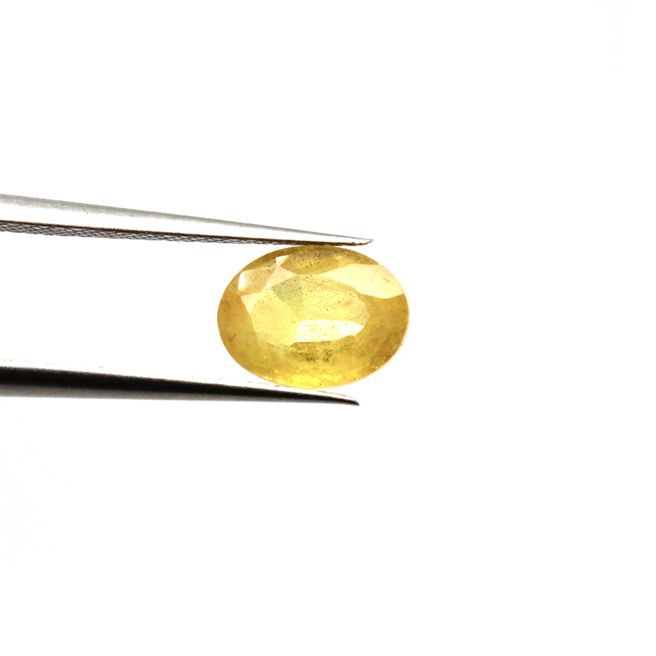 1.70 Ct Oval Yellow Sapphire Gemstone