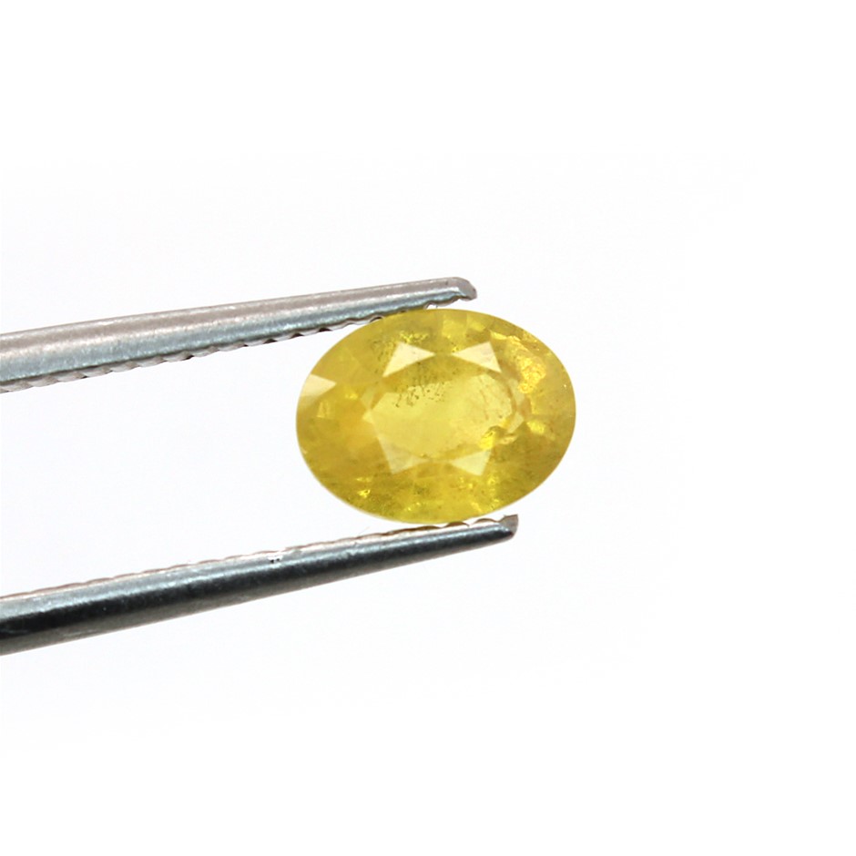 One 1.82 Ct Oval Yellow Sapphire Gemstone
