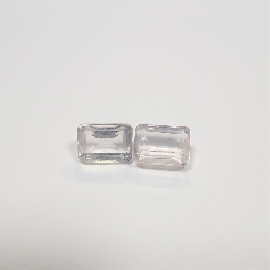 2 Pcs Rose Quartz Gemstone