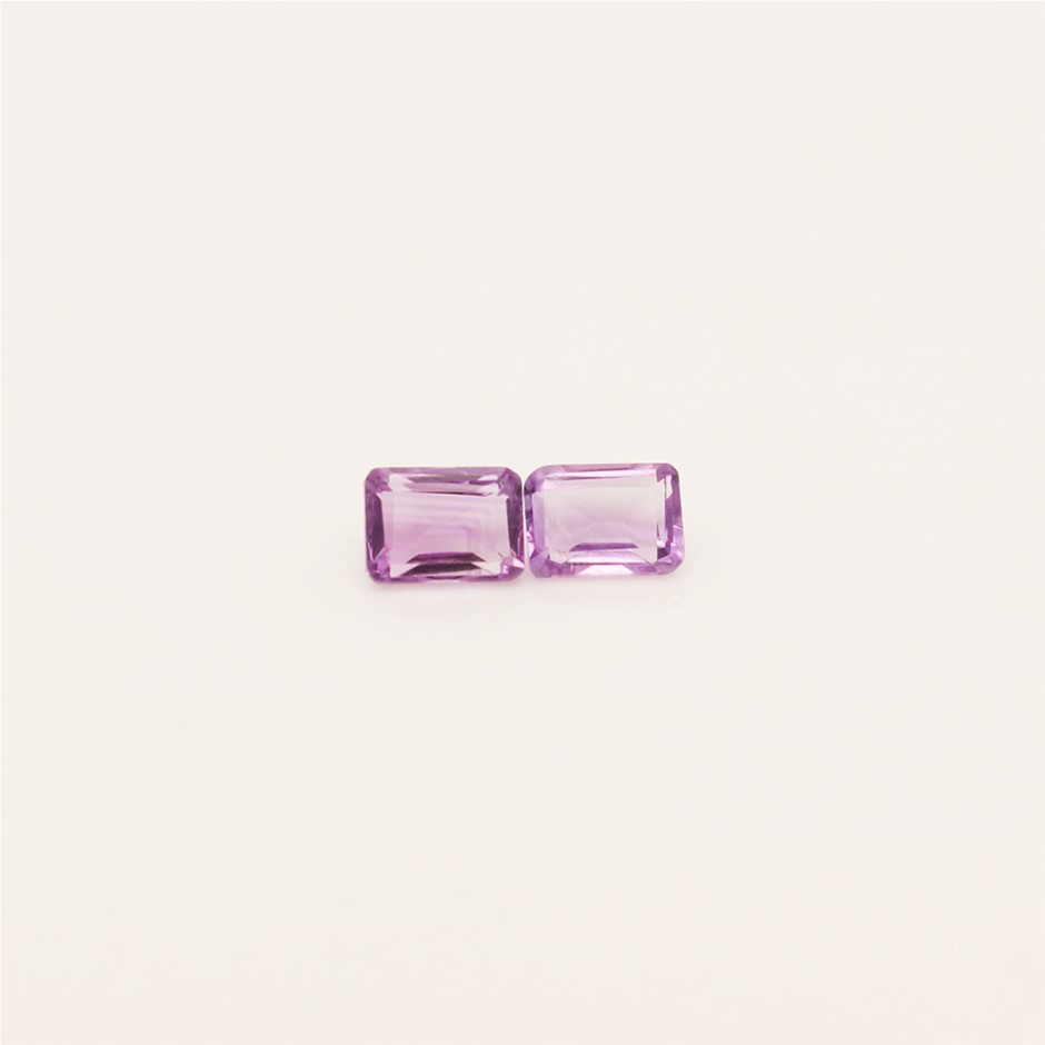 2 Pcs Amethyst Gemstone