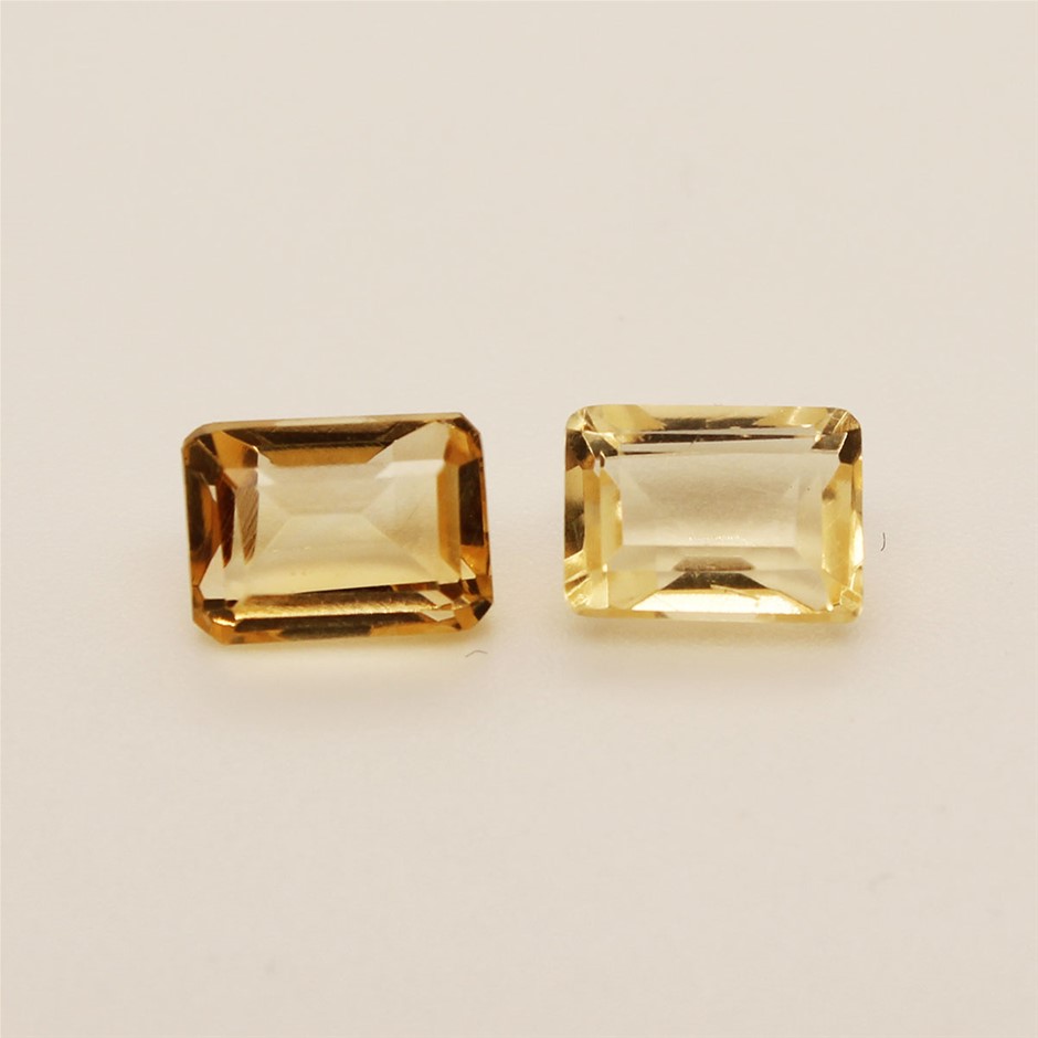 2 Pcs Citrine Gemstone