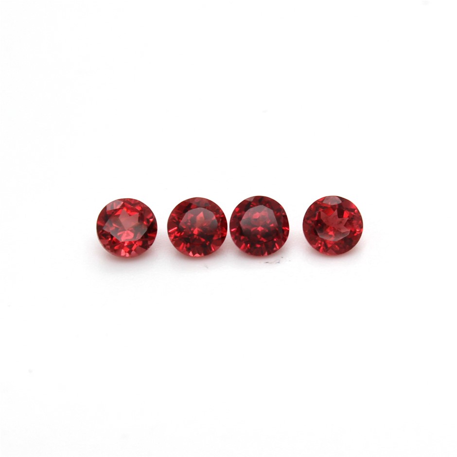 1.35 Ct Four Ct Round Garnet Gemstone