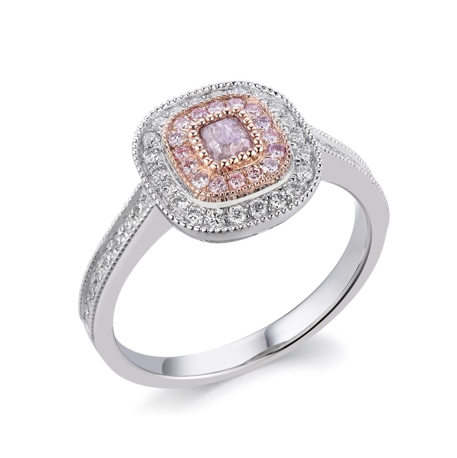 0.56tcw Fancy Pink Diamond Gold Ring