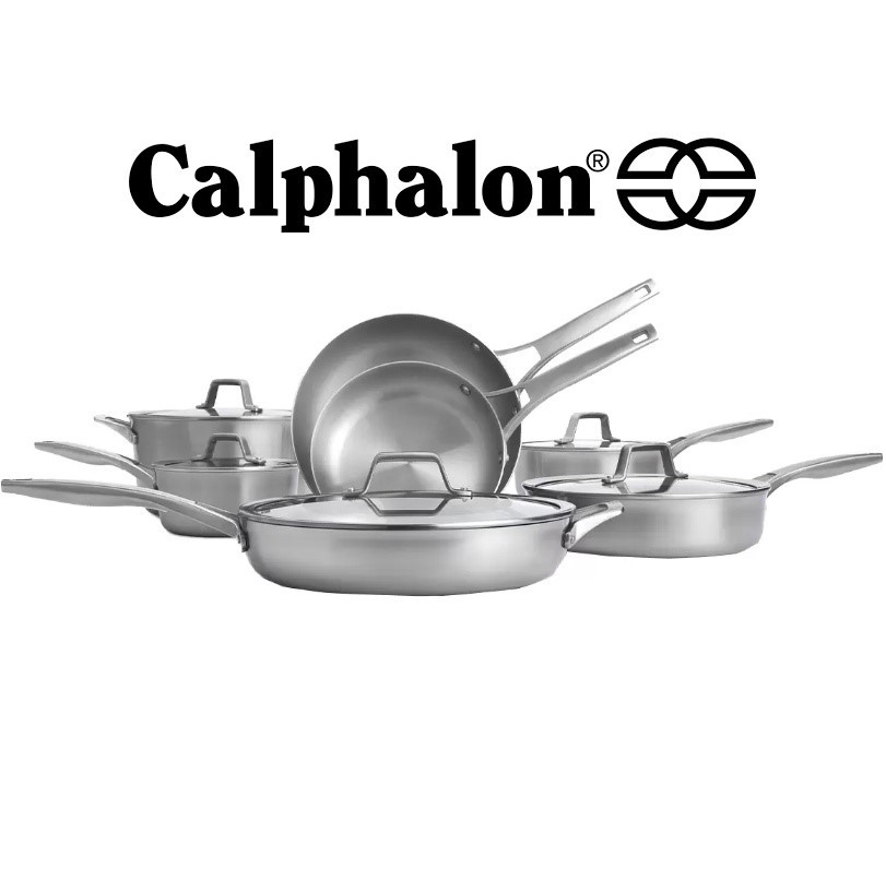 CALPHALON Premier Stainless Steel Cookware Set 12 Pieces. NB: Not in origin