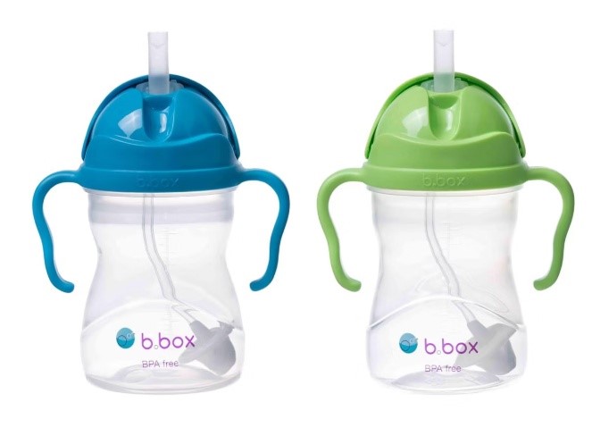 B.Box Set of 2 Sippy Cup with Weighted Straw for 6 Month Plus Babies to Tod