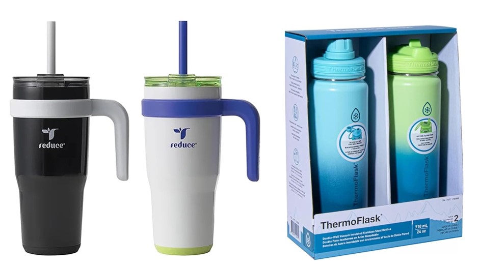 PREMIUM HYDRATION BUNDLE: ThermoFlask Vacuum Insulated 24oz Steel Water Bot