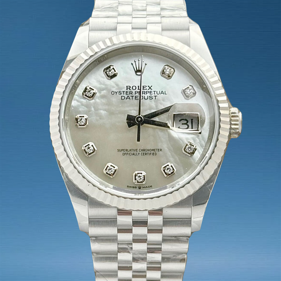 Rolex Datejust 36 Mother of Pearl Diamond Dial Jubilee 2025 36mm BxP COA