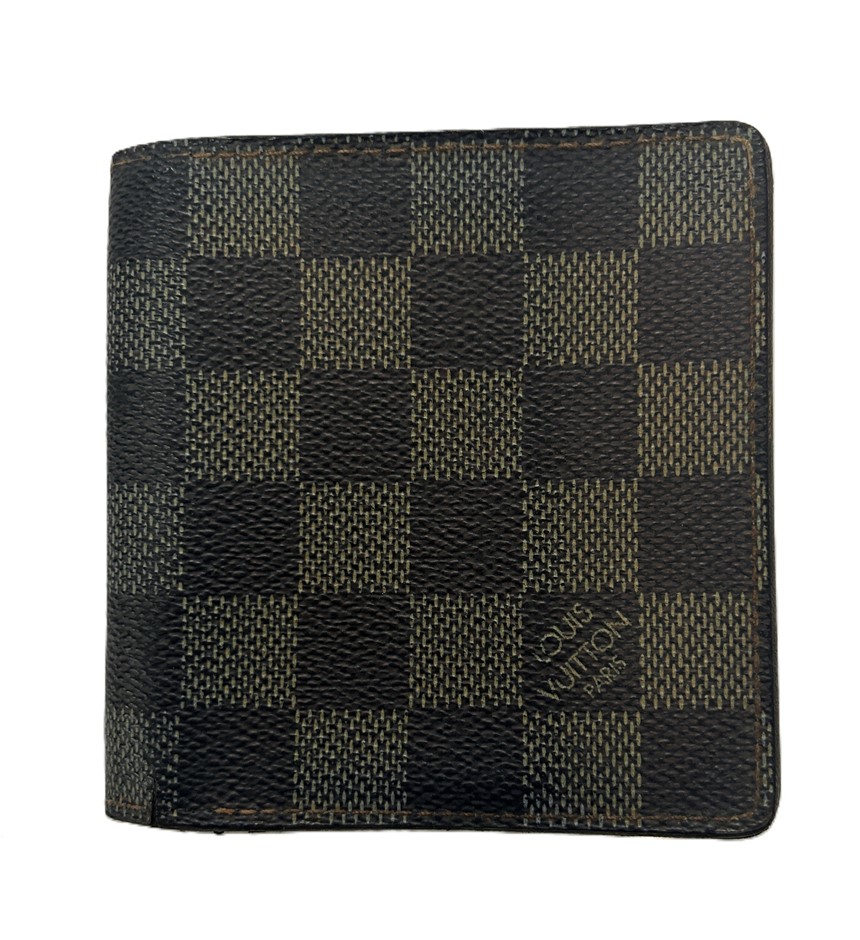 Louis Vuitton Damier Graphite Canvas & Brown leather Bifold Wallet