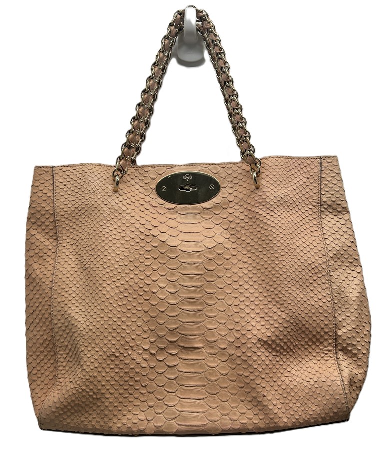 Mulberry Silky Snake Print Tote
