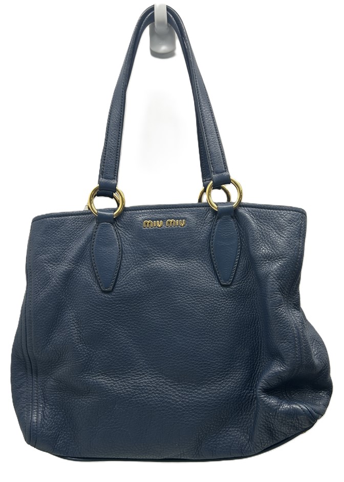 Miu Miu pebbled leather tote bag