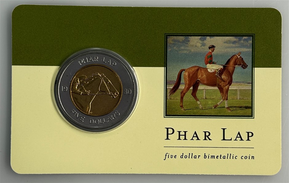Phar Lap $5 Bimetallic Commemorative Coin
