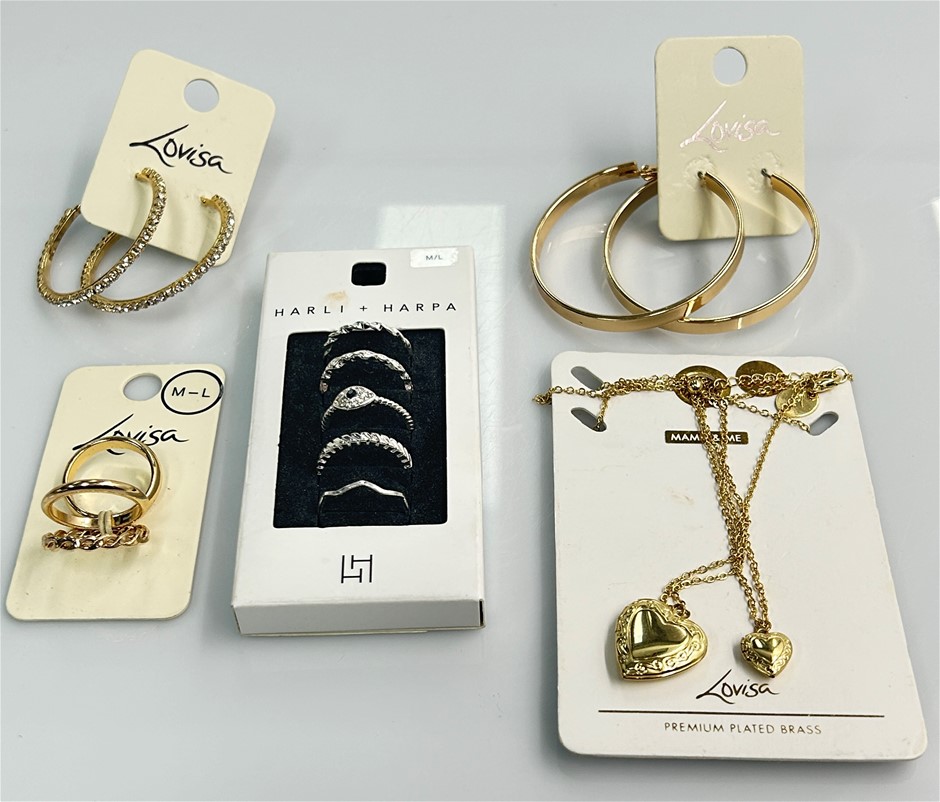 Lovisa & Harli + Harpa brand new gold-tone jewellery bundle