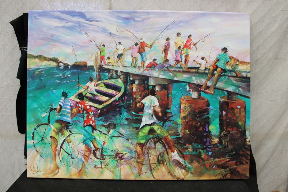 1 x Don Walters Canvas Print - "Any Luck" - 54/250