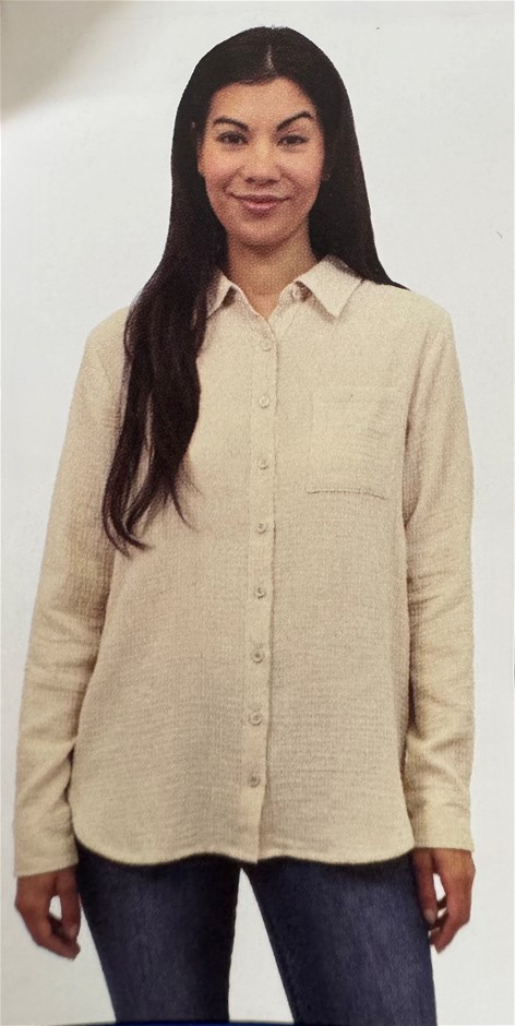2 x LEO&NICOLE Women's Gauze Shirt, Size M, 100% Cotton, Shell. Buyers Not