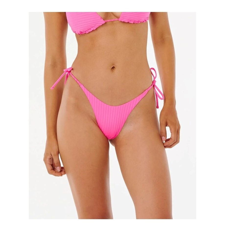 RIP CURL Women's Premium Surf Bare Coverage Bikini Bottom, Size M, Hot Pink