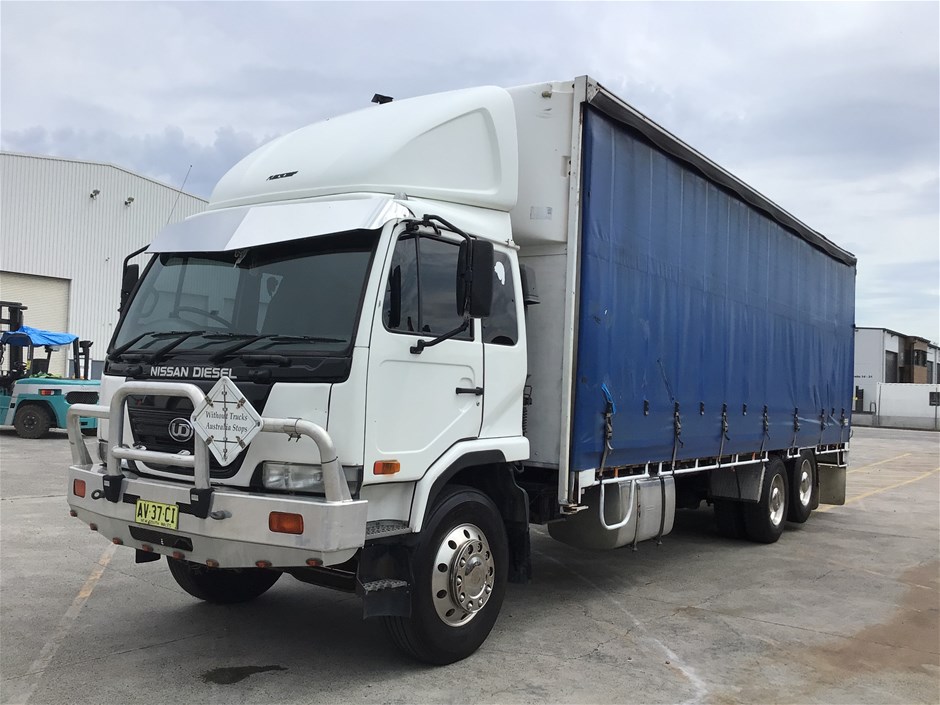 No Reserve 2007 UD PKA 265 6 x 2 Curtainsider Rigid Truck