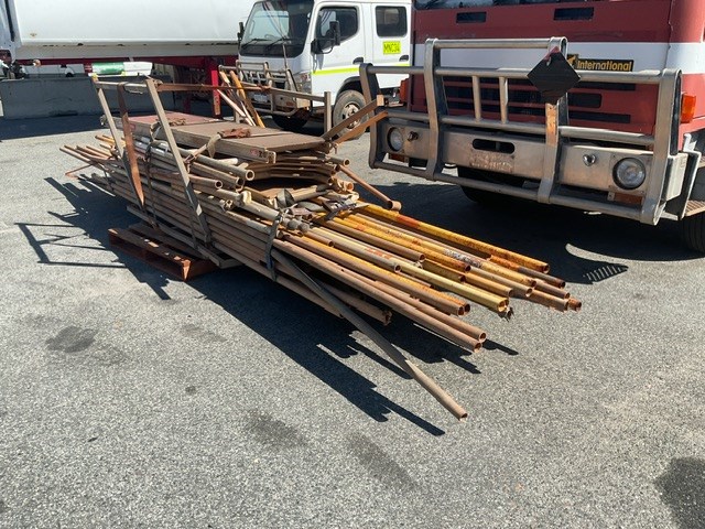 <p>Stillage of Poles and Scaffolding</p>