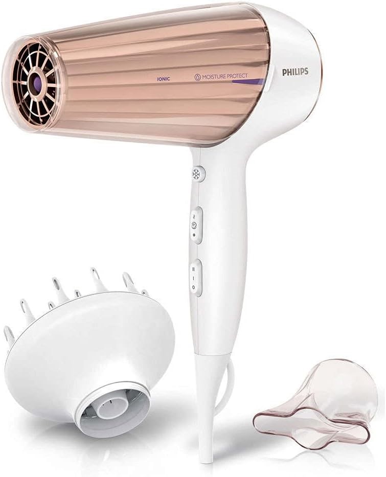 PHILIPS Hair Dryer with Moisture Protect Sensor & Cool Shot Button, 2300W,