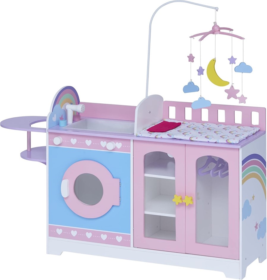 OLIVIA'S LITTLE WORLD Classic 6 in 1 Baby Doll Changing Station with Storag