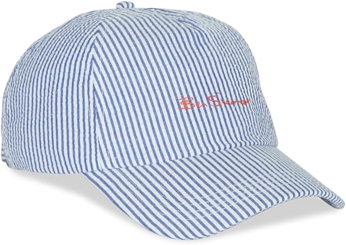 BEN SHERMAN Men's Seersucker Cap, Royal, One Size. RRP: $49.95.  Buyers Not
