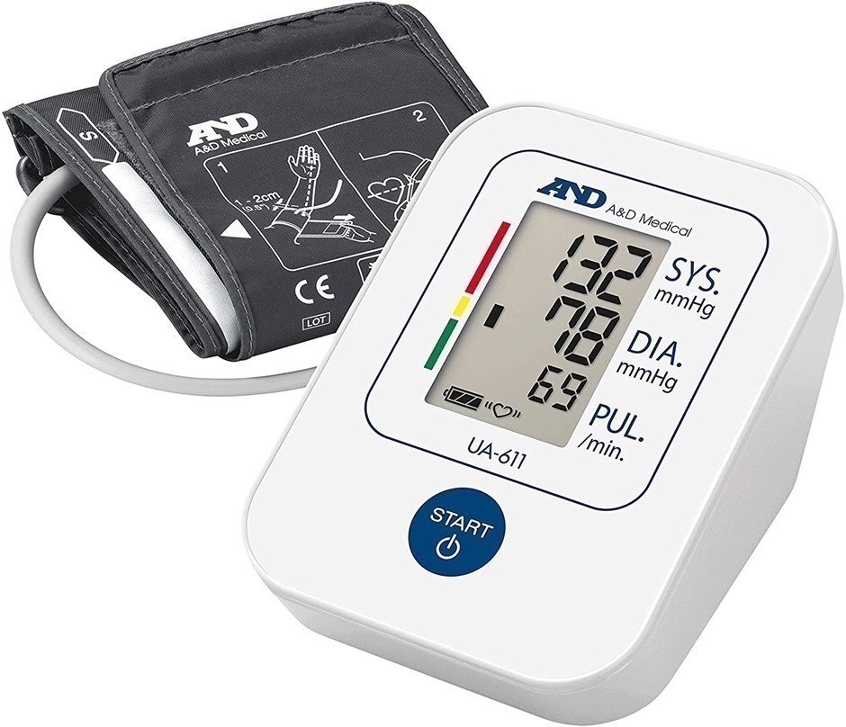 A&D MEDICAL Upper Arm Blood Pressure Monitor, UA-611.