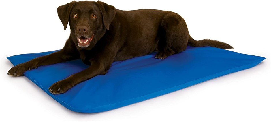 K&H PET PRODUCTS Cool Bed III, Cooling Dog Mat for Large Dogs, Blue Large 3