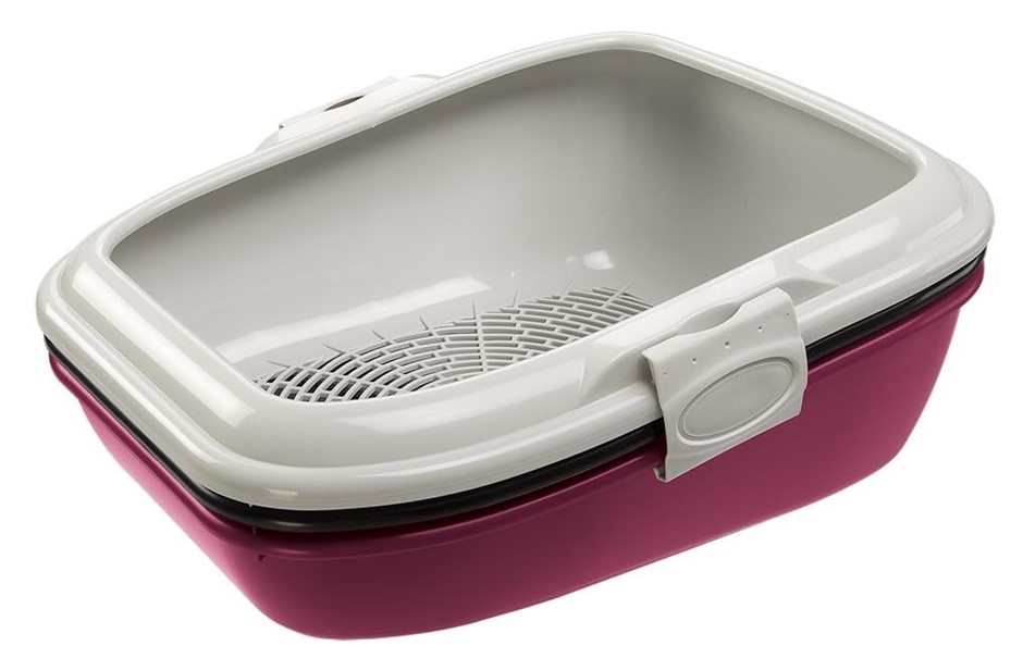 FERPLAST Birba Cat Litter Tray. NB: Missing 2 x Side clips during storage.